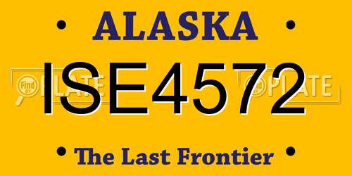ISE4572 Alaska License Plate