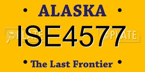 ISE4577 Alaska License Plate