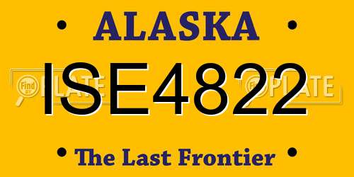 ISE4822 Alaska License Plate