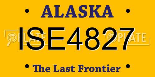 ISE4827 Alaska License Plate