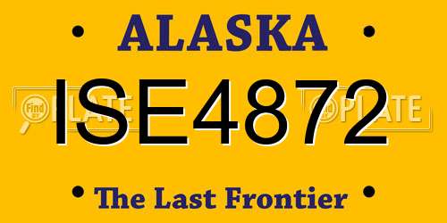 ISE4872 Alaska License Plate