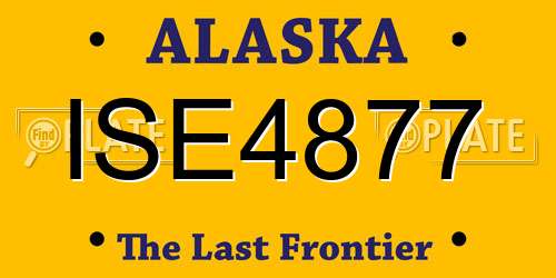 ISE4877 Alaska License Plate