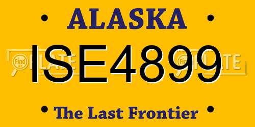 ISE4899 Alaska License Plate