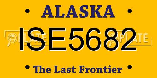 ISE5682 Alaska License Plate