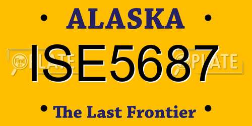 ISE5687 Alaska License Plate