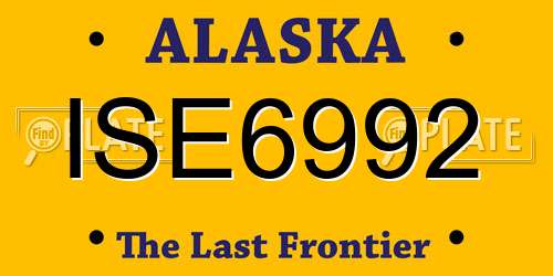 ISE6992 Alaska License Plate