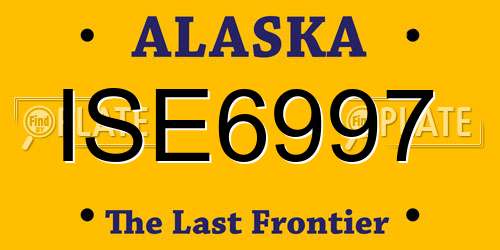 ISE6997 Alaska License Plate