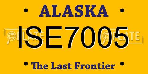 ISE7005 Alaska License Plate