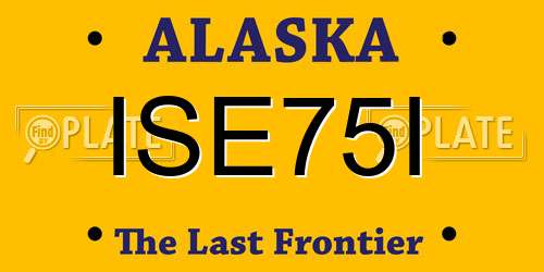ISE75I Alaska License Plate