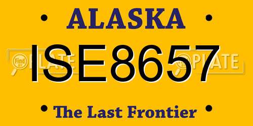 ISE8657 Alaska License Plate