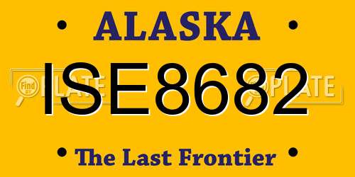 ISE8682 Alaska License Plate