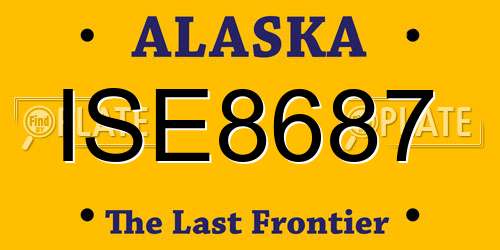 ISE8687 Alaska License Plate