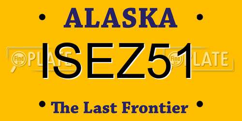 ISEZ51 Alaska License Plate