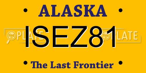 ISEZ81 Alaska License Plate