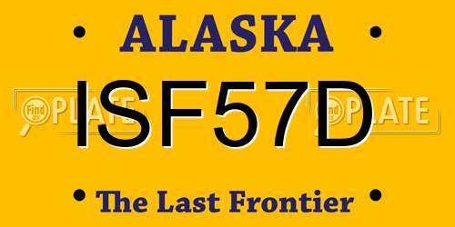 ISF57D Alaska License Plate