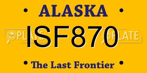 ISF870 Alaska License Plate