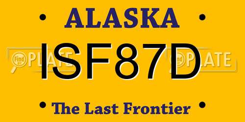 ISF87D Alaska License Plate