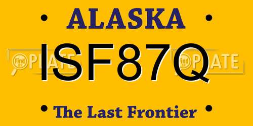 ISF87Q Alaska License Plate