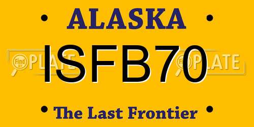 ISFB70 Alaska License Plate