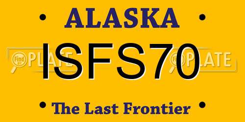 ISFS70 Alaska License Plate