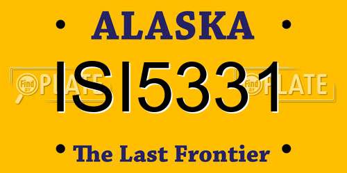 ISI5331 Alaska License Plate