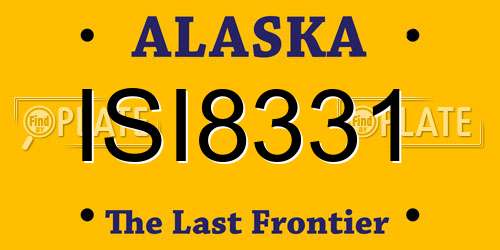 ISI8331 Alaska License Plate