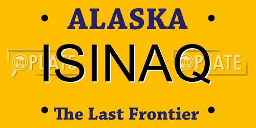 ISINAQ Alaska License Plate