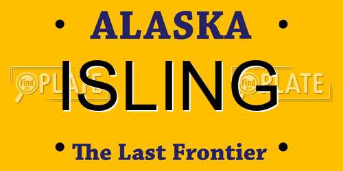 ISLING Alaska License Plate