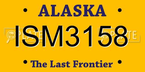 ISM3158 Alaska License Plate