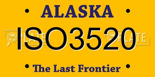 ISO3520 Alaska License Plate