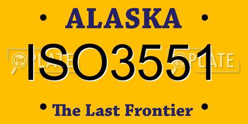ISO3551 Alaska License Plate