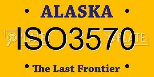 ISO3570 Alaska License Plate