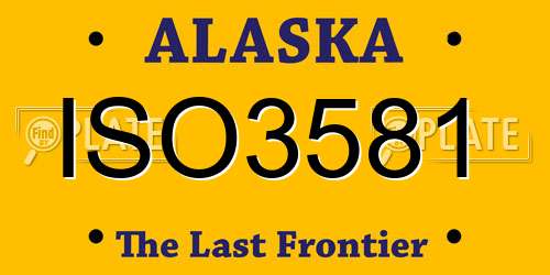 ISO3581 Alaska License Plate