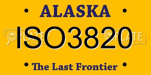 ISO3820 Alaska License Plate
