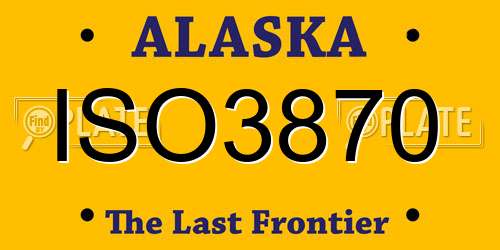 ISO3870 Alaska License Plate