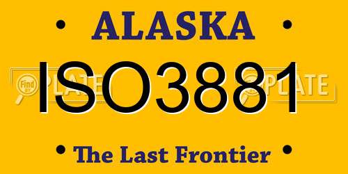 ISO3881 Alaska License Plate