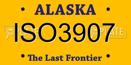 ISO3907 Alaska License Plate