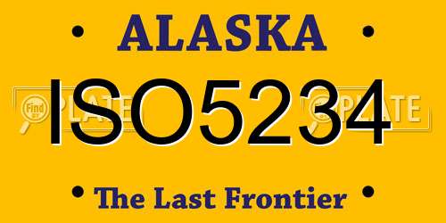 ISO5234 Alaska License Plate