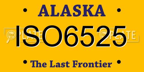 ISO6525 Alaska License Plate