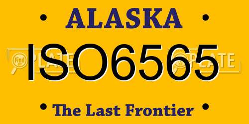ISO6565 Alaska License Plate