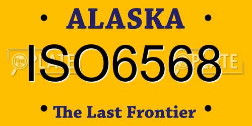 ISO6568 Alaska License Plate
