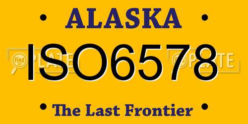 ISO6578 Alaska License Plate