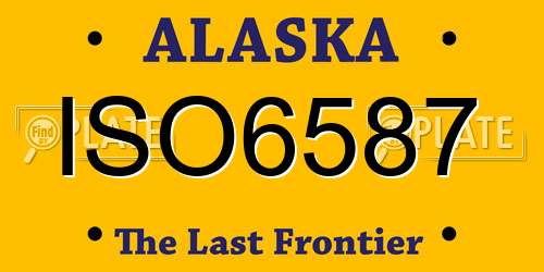 ISO6587 Alaska License Plate