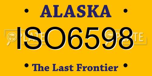 ISO6598 Alaska License Plate