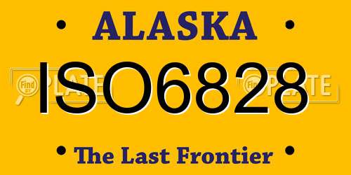 ISO6828 Alaska License Plate
