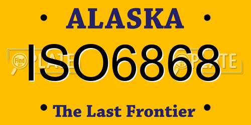 ISO6868 Alaska License Plate