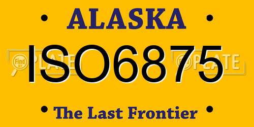 ISO6875 Alaska License Plate