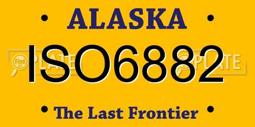 ISO6882 Alaska License Plate