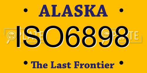 ISO6898 Alaska License Plate