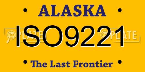 ISO9221 Alaska License Plate